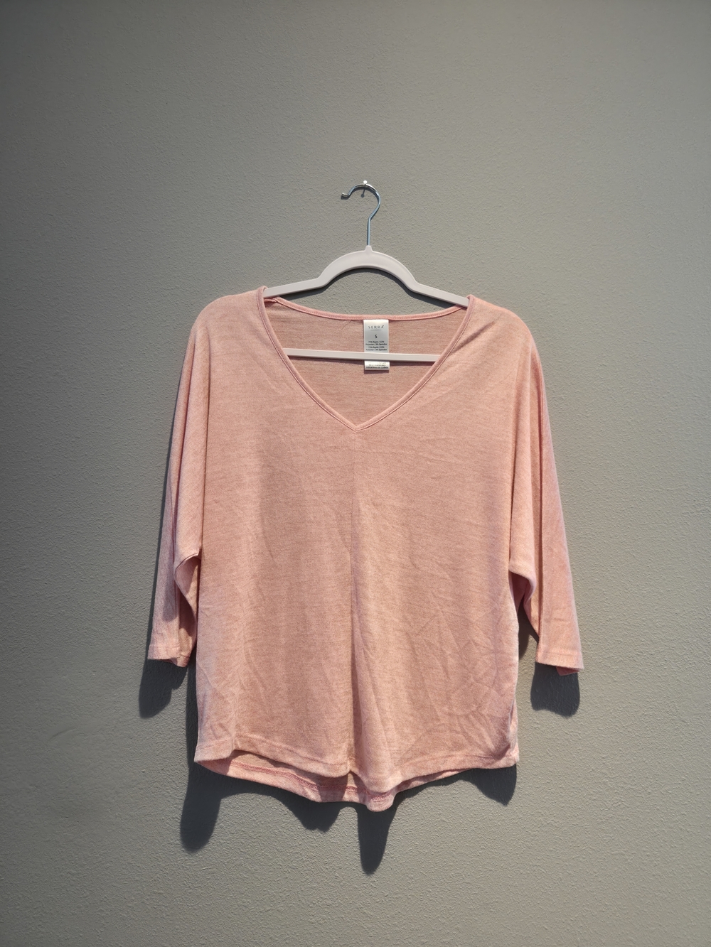 Serra Peach V-Neck Relaxed Blouse